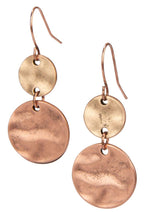 SPUNKYsoul Tribal Boho Dangle Earrings, Handmade Mixed Metal Drop Style (Sienna 2 Pack)