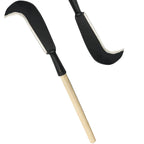 Sickle Garden Tool, Steel Billhook Machete Knife for Cutting Trees Heavy Duty, Hand Grass Weeding Sickle Knife with Wooden Handle for Yard Work