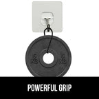 GORILLA GRIP Heavy Duty 25lbs Extra Grippy Reusable Wall Hooks for Hanging, Easy Install Strong Stick on Removable Hook, No Nail Damage, Multi-Surface Use for Decorations, 5 Pack, Metal