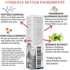 Instant Face Lift Cream - Best Eye, Neck, Face Tightening, Lifting & Firming Serum To Smooth Appearance, Hide Loose Sagging Skin, Puffiness, Fine Lines & Wrinkles Within Mins (Peptides & Stem Cells)