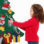 3FT DIY Felt Christmas Tree for Kids with 31pcs Detachable Ornaments,Wall Hanging Xmas Gifts Christmas Decorations