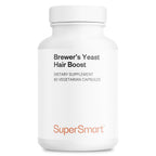 SuperSmart - Brewer's Yeast Hair Boost (Advanced Formula) - with Saccharomyces Cerevisiae, Zinc, Biotin - Hair Supplement | Non-GMO - 60 Vegetarian Capsules