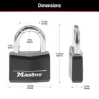 Master Lock Covered Padlocks with Key, Outdoor Locks, 2 Pack, 141T