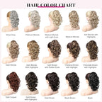 REECHO 12" Ponytail Extension, Classic Loose Curly Wavy Claw Clip Pony tails Hair Extensions Hairpieces for Women - Dark Brown