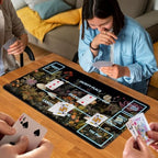 for MTG Game Playmat, for Magic TCG Rubber Play mat,Tabletop Card Playmats with Smooth Surface,Trading Card Inked Game Mat with White Zones,Battle Game,Wildflower Mushroom