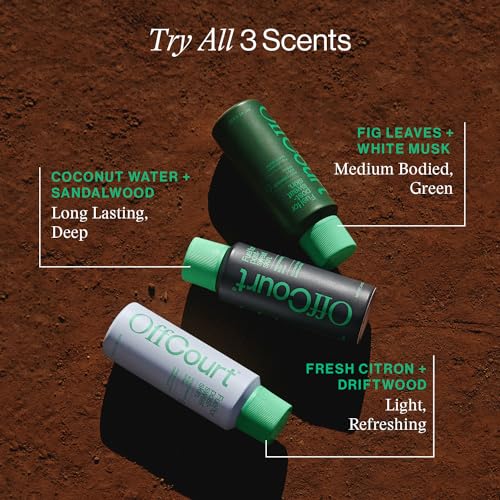 OffCourt - Natural Deodorant Body Spray for Men and Women - Aluminum Free - Whole Body Deodorant for Women and Men - Multi-Pack with Sandalwood and White Musk, 3.4 Ounce (Pack of 2)