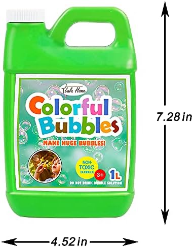 Lulu Home Bubble Concentrated Solution, 1 L/ 33.8 OZ Bubble Refill Solution for Kids Graduation Parties, Bubble Machine, Giant Bubble Wand, Bubble Blower Toys (Grass Green)