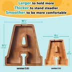 Summidate Customized Name Extra Large Wooden Piggy Bank for Kids Boys Girls Alphabets Letter A-Z Coins Bills Money Change Saving Box (Laser Engraved) Educational Toys 12"- Letter A