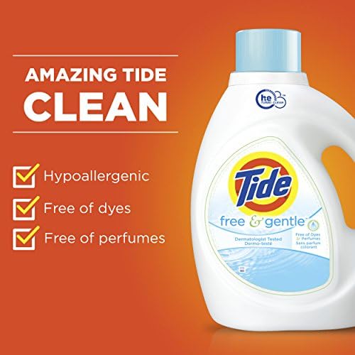 Tide Free & Gentle HE Liquid Laundry Detergent, Unscented, 1.09 L (24 Loads) - Packaging May Vary