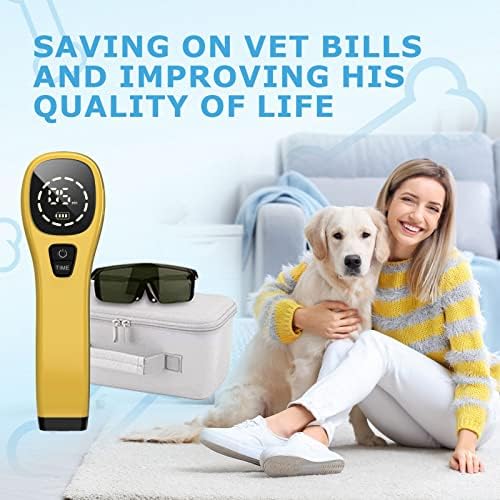 Portable Red Light Therapy for Dogs, Handheld Cold Laser Therapy Vet Device & Infrared Light Therapy for Pet, Muscle & Joint Pain Relief from Dog Arthritis
