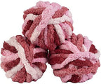 iDIY Chunky Yarn 3 Pack Skeins (72 Yards)-Tie Dye (Light Pink, Dark Pink, Red)-Fluffy Chenille Yarn Soft Throw & Baby Blankets, Arm Knitting, Crocheting &DIY Crafts & Projects! Homemade Holiday Gift