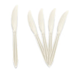 PAMI 1000 Pack Bulk Disposable Plastic Silverware Medium Weight Cutlery for Parties Catering Takeout Orders (Knives Knives White)