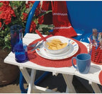Adams Manufacturing, White Quik Fold Patio Side Table, Resin, One Size