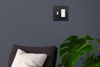 OKAWYC Toggle/Decorator Light Switch Cover Belaire Beaded Metal Wall Plate, 2-Pack Black 2 Gang, for Receptacle Dimmer Switch GFCI Outlet Decorative Wallplate, Durable