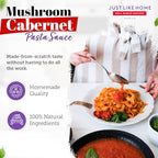Just Like Home Premium Pasta Sauce 25oz - Mushroom Cabernet - Versatile & Socially Responsible Tomato Sauce - Thick Homemade Taste - All-Natural Non GMO Ingredients - Preservative & Gluten-Free