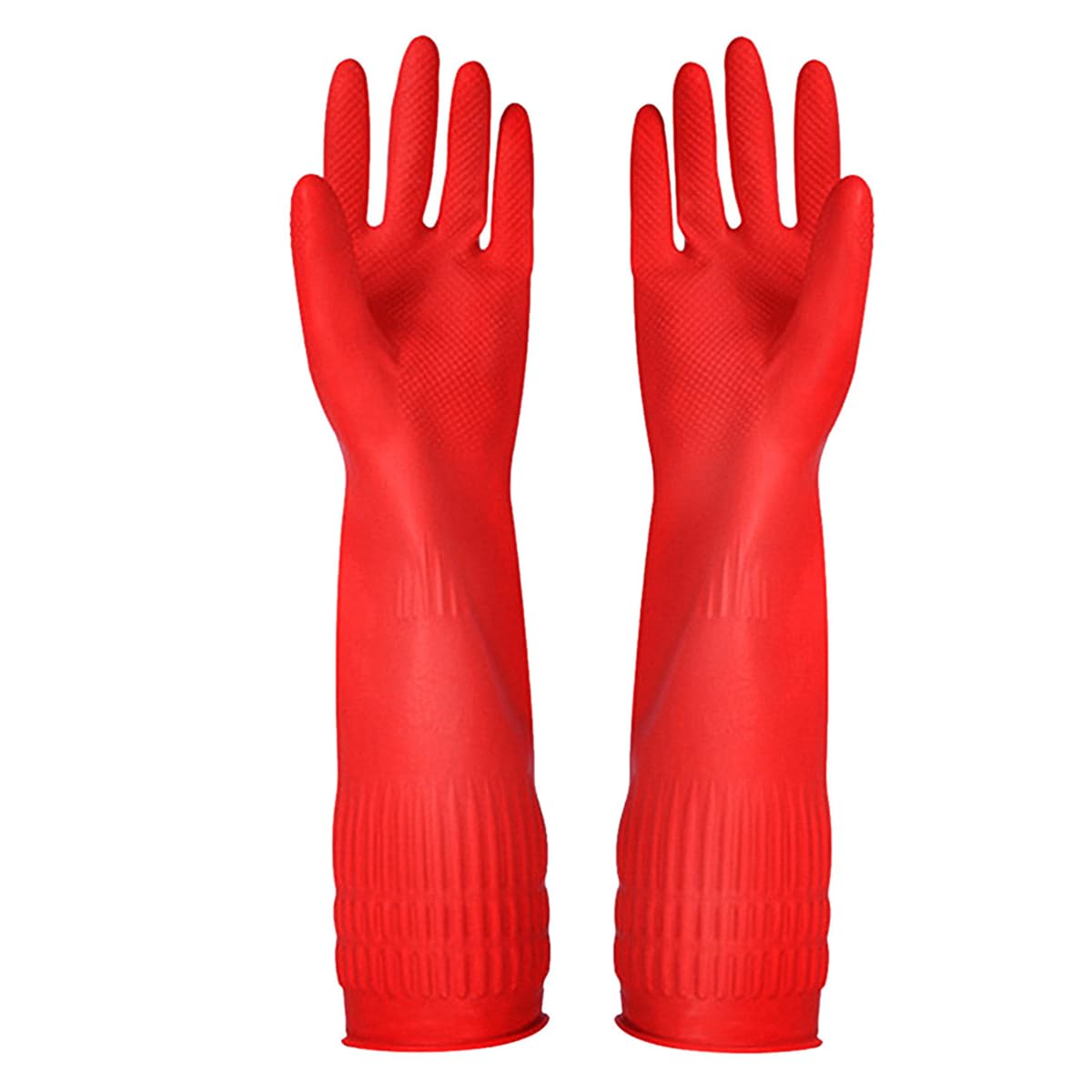 YSLON Rubber Cleaning Gloves Kitchen Dishwashing Glove 6-Pairs,Waterproof Reuseable.(Medium)