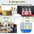 Tatuo 200 Pcs Plastic Wire Shelf Label Holders Clear Reusable Price Tags Display Shelf for Pantry Retail Merchandise Supermarket Bins Clip on Price Labels Signs for Card Shop Market Basket