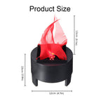 Lancoon 3D LED Fake Fire Flame Light, Artificial Flickering Flame Lamp Bulb Electric Campfire Effect Indoor for Christmas Halloween Festival Event Party Club Decoration