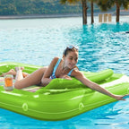 Inflatable Tanning Pool Lounger Float - Jasonwell 4 in 1 Sun Tan Tub Sunbathing Pool Lounge Raft Floatie Toys Water Filled Tanning Bed Mat Pad for Adult Blow Up Kiddie Pool Kids Ball Pit Pool