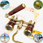 Yourelexit® Opera Glasses Binoculars 3X25 Lorgnette Theater Glasses Optical BK9 Mini Compact Lightweight Built-in Foldable Adjustable Handle Vintage for Adults Kids Women in Musical Concert Cinema