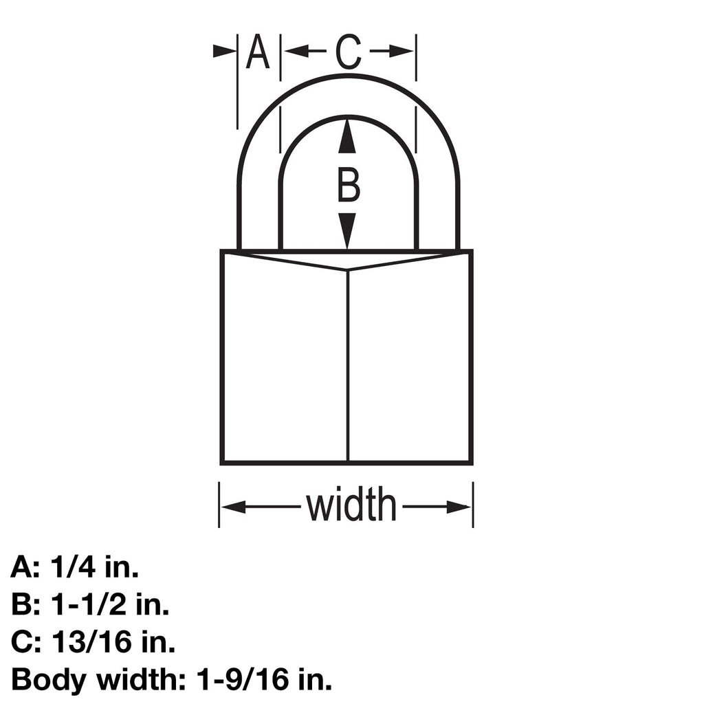 Master Lock Covered Aluminum Padlock with Key, 141QLF, 4 Pack Keyed Alike