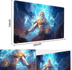 MTG Playmat Size 24x14in Free Storage Bags Non-Slip Backing, Ideal for Card Game Enthusiasts TCG Playmat (Lightning Lord-No Deck)