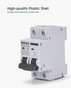Chtaixi AC Miniature Circuit Breaker, 32 Amp 120V/240V 2 Pole DIN Rail Mount Circuit Breaker, Thermal Magnetic Trip, Solar AC Disconnect Switch MCB C32