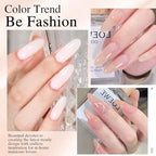 Beautpal Jelly Gel Polish Sheer Pink Crystal Transparent Milky White Nude Sheer Gel Nail Polish Kit for Salon Gel Manicure and Nail Art Collection Gift Set 8ML 6PCS
