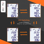 Laser Measure Mute Distance with 2 Bubble Levels, Measure Distance, Area and Volume HD50