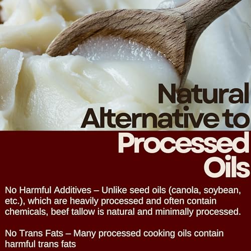 Beef Tallow for Cooking 7 LB, 3X Rendered from Suet Amercian Cattle - No Additives For Skincare or Cosmetics Lotions, Skin, Balms, Soap, Face, Creams,Moisturizer) Keto, Carnivore, Paleo Friendly