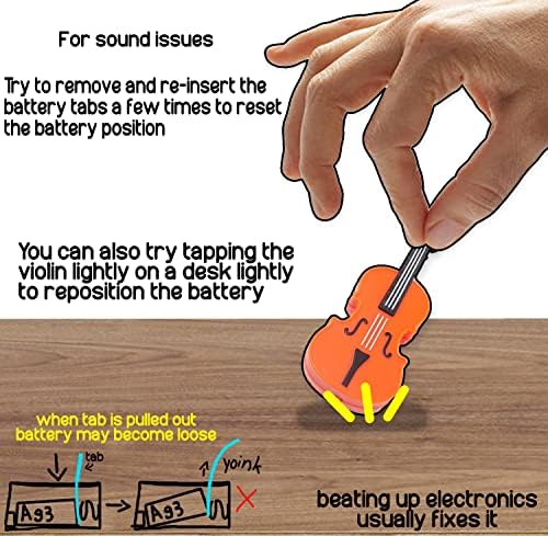 MunnyGrubbers - Original World's Smallest Violin Toy Keychain With Playable Sad Music - Tiny Mini Violin Keychain with Sound