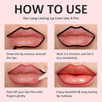 Timbersonic Lip Stain Peel Off, Timbersonic Peel off Lip Liner Stain, 8 Colors Lip Stain Peel off Tint Tattoo Color Waterproof Long-Lasting, No Smudging, Non-Stick Cup (#03)