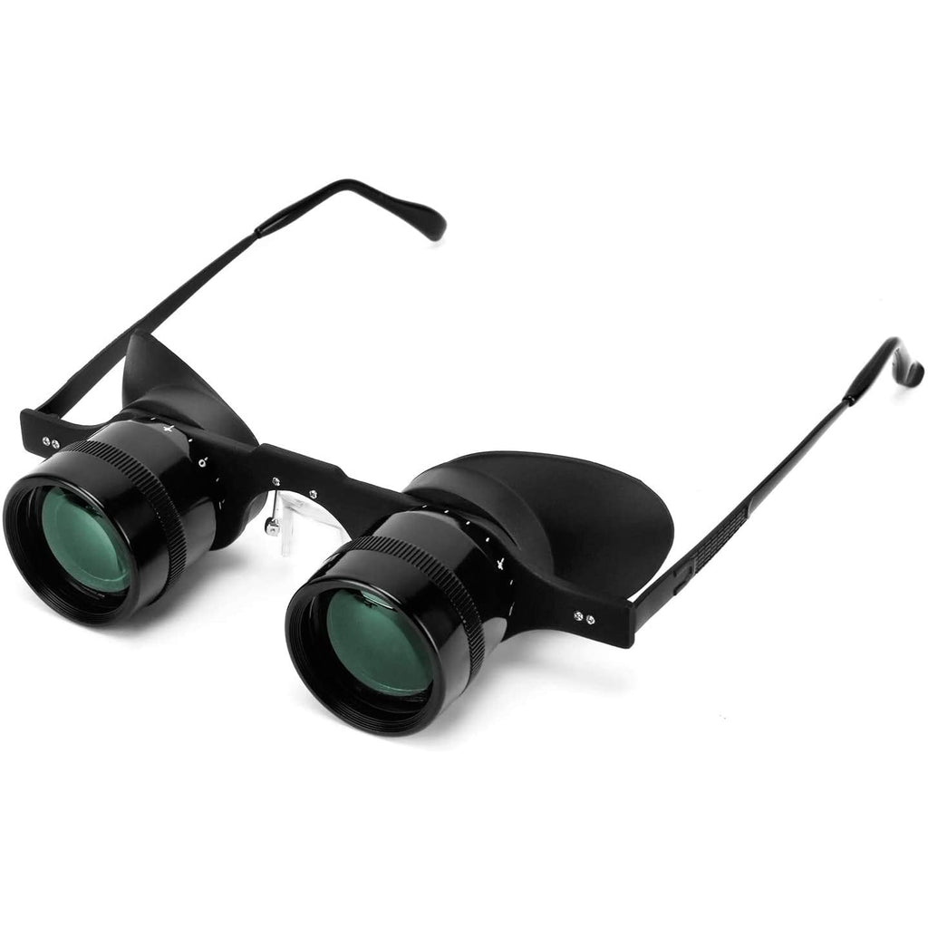 Professional Hands-Free Binocular Glasses for Fishing, Bird Watching, Sports, Concerts, Theater, Opera, TV, Sight Seeing, Hands-Free Opera Glasses for Adults Kids (Green Film Optics)-Upgraded