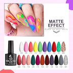 Lavender Violets Gel Nail Polish Set,UV LED Base,Glossy n Matte Top Coat,Blooming Gel Brush Pen Christmas Red Green Colors Sliver Glittery Gold White Pink Nail Art Women Beauty Gift 997