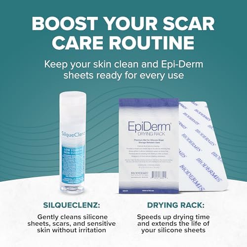 Epi-Derm Epi-Tab Circles Silicone Scar Sheets – Professional-Grade, Washable & Reusable Silicone Patches for Small Hypertrophic & Keloid Scars from Trauma, Liposuction & More - Natural, 6-Pack