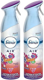 Febreze Air Refresher - with Gain Moonlight Breeze Scent - with New OdorClear Technology - Net Wt. 8.8 OZ (250 g) Per Bottle - Pack of 2 Bottles