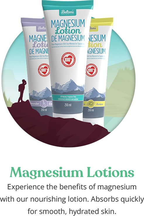 Bolton's Naturals Lavender Lotion Tube with Magnesium, Jojoba, Coconut Oil, and Shea Butter-250ml