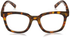 Peepers by PeeperSpecs Women's to The Max Square Blue Light Blocking Reading Glasses, Tortoise, 49 + 1.75