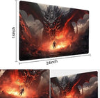 MTG Playmat - Non-Slip Backing Printing, Ideal for Card Game Enthusiasts TCG Playmat (Dragon Roar-No Deck)