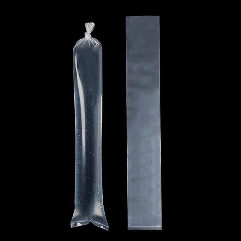 Long Plastic sleeves 14x40 Inch 50 Pack Poster Poly Bags, 2 Mil Clear Flat Open Blueprint Storage Poster Tube for Large Narrow Items, Waterproof