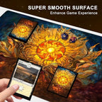 MTG Playmat, TCG Card Game Playmat, Stitched Edge, Non-Slip Rubber Bottom - 24 x 14 inch - Plains