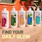 St. Ives Renewing Hand & Body Lotion for Women with Pump, Daily Moisturizer Collagen Elastin for Dry Skin, Made with 100% Natural Moisturizers, 21 fl oz, 4 Pack