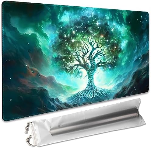 Premium Board Game 24x14in MTG Playmat Compatible for OCG CCG RPG TCG Playmat (Green Vitality)