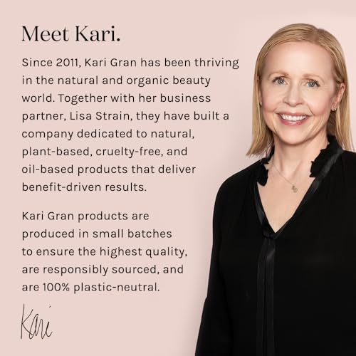Kari Gran Lip Whip | Moisturizing Lip Balm with Organic Oils | Clear Glossy Sheen + Peppermint | Rich Buttery Texture, Hydrates & Protects | Non-GMO, Organic Ingredients, Made in USA (Marsala)