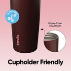 Owala FreeSip Sway Stainless Steel Water Bottle 30 oz Black Cherry