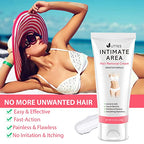 Intimate/Private Hair Removal Cream for Women, for Unwanted Hair in Underarms, Private Parts, Pubic & Bikini Area, Painless Flawless Depilatory Cream, Sensitive Formula Suitable for All Skin Types