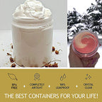 AMORIX 8oz Slime Containers with Lids 8 oz Plastic Containers Jars with White Lids + 20g Sample Containers (Set of 24) Airtight Container for Lip Scrub, Body Butters, Cream, Slime, Craft Storage