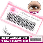 8/10/12/14/16/17/18/20mm 60pcs 20 Root Grafting Individual False Eyelashes Mink Natural Long Eye Lashes Cluster Extension Makeup Beauty Fake Eyelash (5Boxes-16mm)