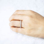 Bo.Dream 2.2mm Cubic Zirconia Wedding Eternity Band 925 Sterling Silver