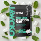 JAWCKO Ultra-tough Jawline Chewing Gum | Get a Stronger, Squarer Jawline | Mighty Mint Jaw Training Hard Gum | Chisel, Sculpt, Tone your Jaw | 15X Hardness | Facial Fitness Mewing Gum | 40 Pieces/Pack